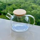 Chaleira de Vidro Stanford com Coador e Tampa de Bambu 1 Litro