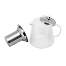 Chaleira de Vidro Borossilicato Lines com Difusor Aço Inox 750ml