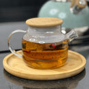 Chaleira de Vidro com Tampa de Bambu Heart 600ml