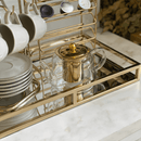 Chaleira de Vidro Borossilicato com Infusor Dourado Inox 600ml