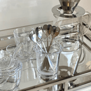 Jogo de 4 Colheres Aço Inox para Chá Heart Coração Prateada 12,7 cm